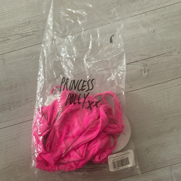 NEW Princess Polly - Smiley Eco Nylon Bikini Bottoms - Barbie Hot Pink - Picture 6 of 6